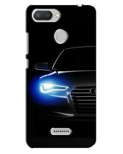 Чехол для Xiaomi Redmi 6 с картинкой «Неоновый взгляд Audi»