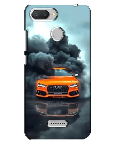 Чехол для Xiaomi Redmi 6 с картинкой «Audi в облаках дыма»