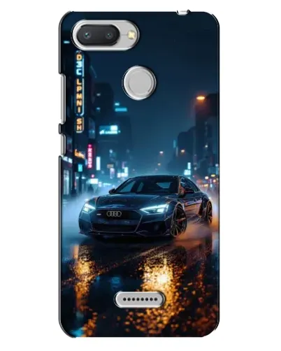 Чехол для Xiaomi Redmi 6 с картинкой «Ночной город и Audi»