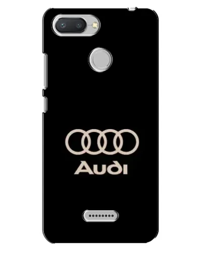 Чехол для Xiaomi Redmi 6 с картинкой «Audi — золотой логотип»