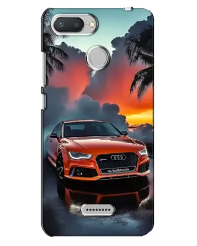 Чехол для Xiaomi Redmi 6 с картинкой «Audi — закат»