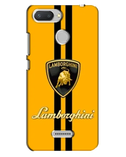 Чехол для Xiaomi Redmi 6 с картинкой «Lamborghini Stripe желтый»
