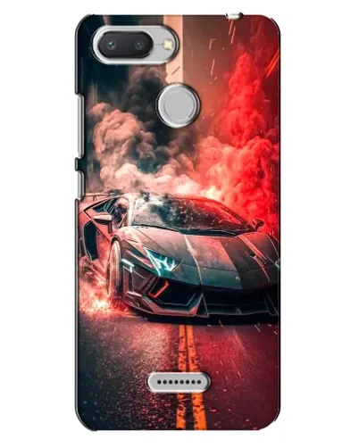 Чехол для Xiaomi Redmi 6 с картинкой «Lamborghini красный дым»