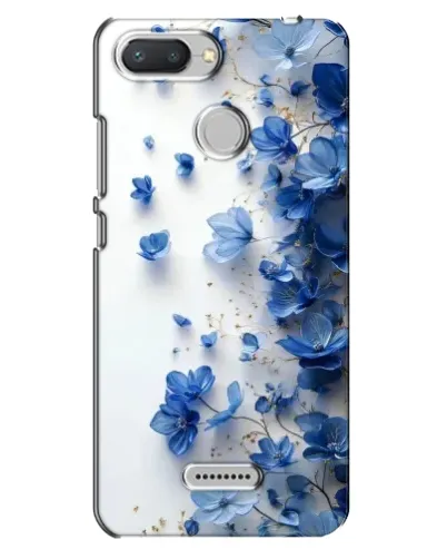 Чехол для Xiaomi Redmi 6 с картинкой «Голубой цветочный каскад»