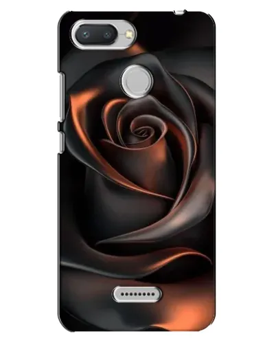 Чехол для Xiaomi Redmi 6 с картинкой «Шелковая черная роза»