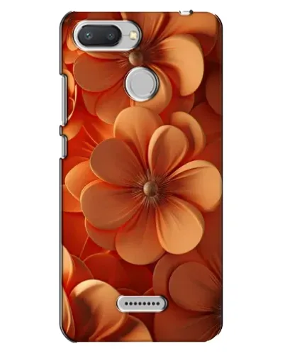 Чехол для Xiaomi Redmi 6 с картинкой «Оранжевый макро цветок»