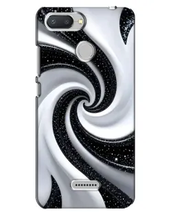 Чехол для Xiaomi Redmi 6 с картинкой «Черно-белая спираль»