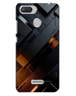 Чехол для Xiaomi Redmi 6 с картинкой «Черные геометрические блоки»