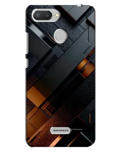 Чехол для Xiaomi Redmi 6 с картинкой «Черные геометрические блоки» Чехол для Xiaomi Redmi 6 с картинкой «Черные геометрические блоки»