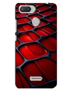 Чехол для Xiaomi Redmi 6 с картинкой «Красная глянцевая сетка»