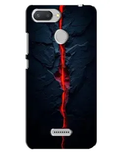 Чехол для Xiaomi Redmi 6 с картинкой «Kрасная лавовая трещина»