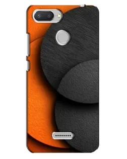 Чехол для Xiaomi Redmi 6 с картинкой «Геометрия оранжевых кругов»