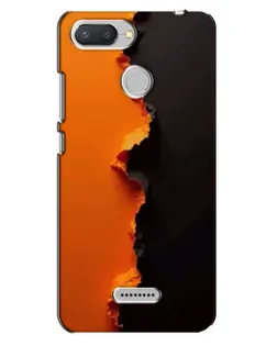 Чехол для Xiaomi Redmi 6 с картинкой «Оранжевый разлом»