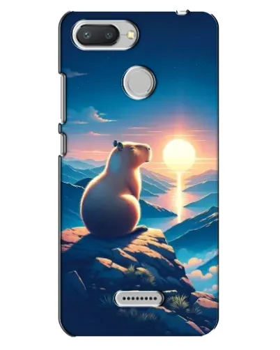 Чехол для Xiaomi Redmi 6 с картинкой «Закат солнца с капибарой» Чехол для Xiaomi Redmi 6 с картинкой «Закат солнца с капибарой»