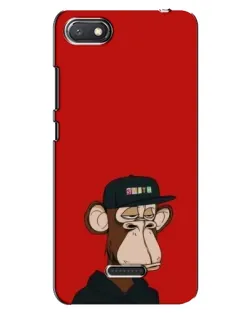 Чехол для Xiaomi Redmi 6A с картинкой «Bored Ape — красный фон»