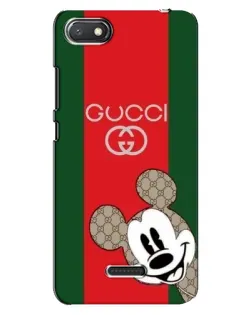 Чехол для Xiaomi Redmi 6A с картинкой «Gucci — полосы и Микки»