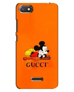Чехол для Xiaomi Redmi 6A с картинкой «Микки Маус Gucci — оранж»