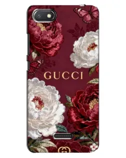 Чехол для Xiaomi Redmi 6A с картинкой «Gucci — бордовые розы»