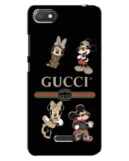 Чехол для Xiaomi Redmi 6A с картинкой «Gucci — герои Disney и монограмма»