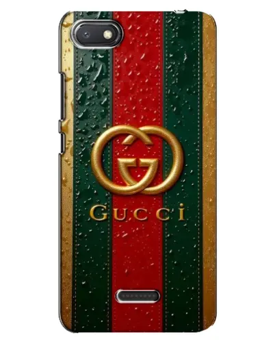 Чехол для Xiaomi Redmi 6A с картинкой «Gucci — фирменная полоса и золото» Чехол для Xiaomi Redmi 6A с картинкой «Gucci — фирменная полоса и золото»
