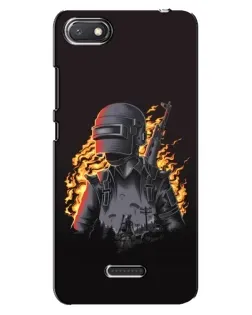 Чохол для Xiaomi Redmi 6A з картинкою «PUBG — вогняний силует»