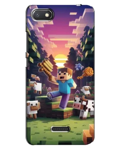 Чехол для Xiaomi Redmi 6A с картинкой «Стив на ферме»