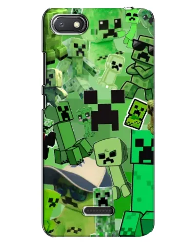 Чехол для Xiaomi Redmi 6A с картинкой «Криперы Minecraft»