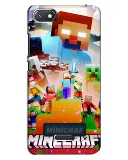Чохол для Xiaomi Redmi 6A з картинкою «Minecraft герої гри»