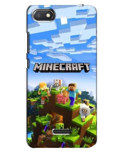 Чехол для Xiaomi Redmi 6A с картинкой «Minecraft классический мир»