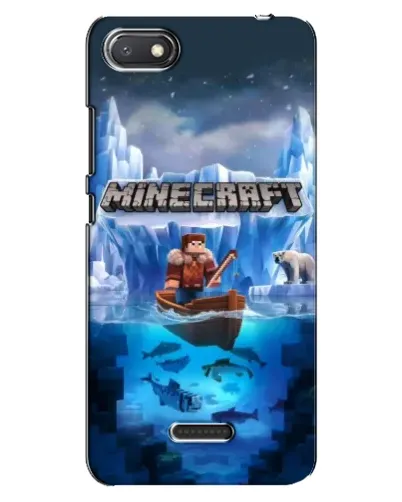 Чехол для Xiaomi Redmi 6A с картинкой «Minecraft ледяной мир»