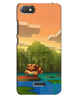 Чохол для Xiaomi Redmi 6A з картинкою «Майнкрафт захід сонця»