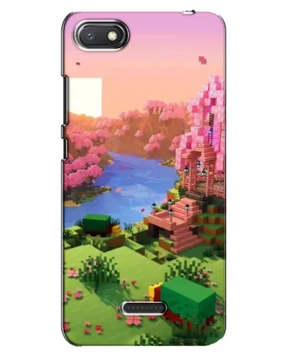 Чехол для Xiaomi Redmi 6A с картинкой «Розовое дерево Minecraft»