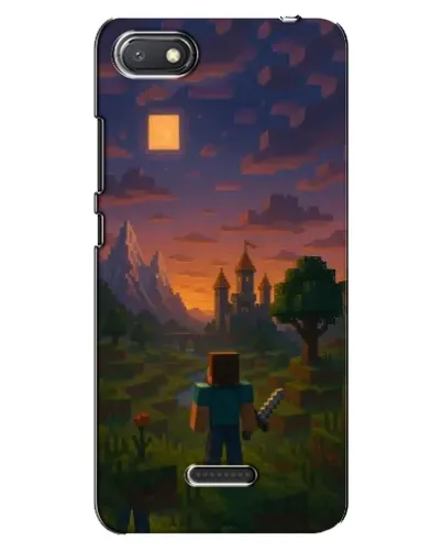 Чехол для Xiaomi Redmi 6A с картинкой «Стив у башни»