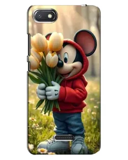 Чехол для Xiaomi Redmi 6A с картинкой «Микки с тюльпанами»