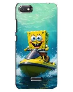Чохол для Xiaomi Redmi 6A з картинкою «Спанч Боб на гідроциклі»