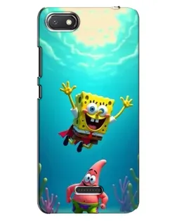 Чехол для Xiaomi Redmi 6A с картинкой «Спанч Боб под водой»