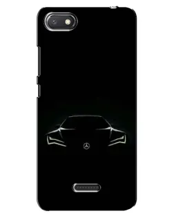 Чехол для Xiaomi Redmi 6A с картинкой «Mercedes — силуэт авто»