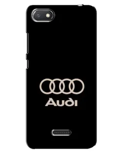 Чехол для Xiaomi Redmi 6A с картинкой «Audi — золотой логотип»