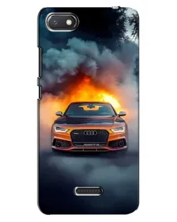 Чехол для Xiaomi Redmi 6A с картинкой «Audi в огненном дыму»