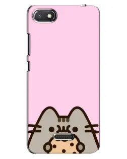 Чохол для Xiaomi Redmi 6A з картинкою «Pusheen та печиво»