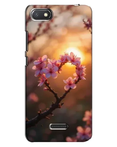 Чехол для Xiaomi Redmi 6A с картинкой «Розовый цвет сердце на фоне заката» Чехол для Xiaomi Redmi 6A с картинкой «Розовый цвет сердце на фоне заката»