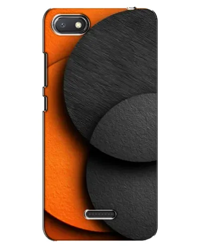Чехол для Xiaomi Redmi 6A с картинкой «Геометрия оранжевых кругов»