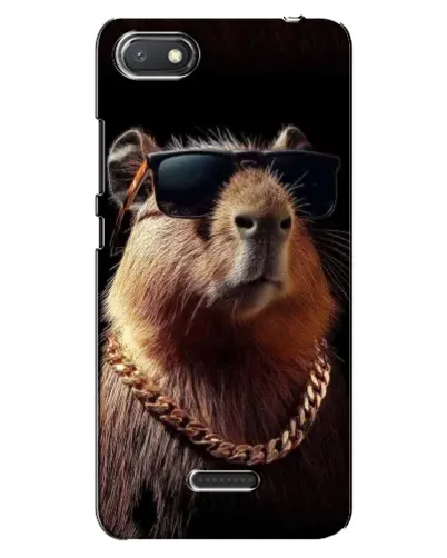 Чехол для Xiaomi Redmi 6A с картинкой «Капибара золотая цепь»