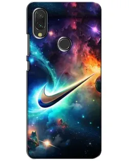 Чехол для Xiaomi Redmi 7 с картинкой «Космический Nike Swoosh»