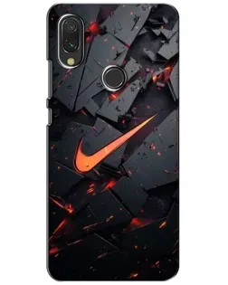 Чехол для Xiaomi Redmi 7 с картинкой «Nike — эффект разломов»