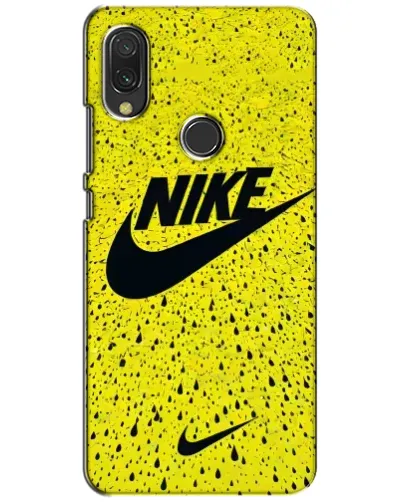 Чехол для Xiaomi Redmi 7 с картинкой «Желтый текстурный Nike»