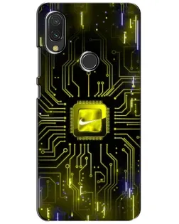 Чехол для Xiaomi Redmi 7 с картинкой «Nike — золотая искра»