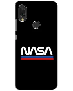 Чехол для Xiaomi Redmi 7 с картинкой «NASA — классика Red Blue»