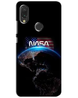 Чехол для Xiaomi Redmi 7 с картинкой «Земля из космоса NASA»