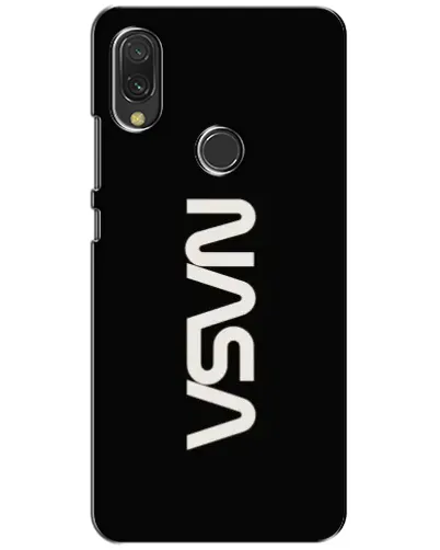 Чехол для Xiaomi Redmi 7 с картинкой «NASA — вертикальный логотип»